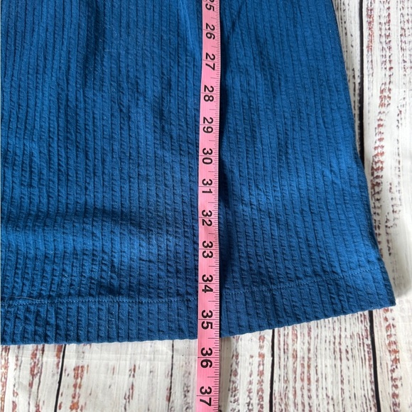 BODEN Womens Seersucker Jersey Tea Dress 8r Blue Jersey Cotton Cap Sleeve D0727 - Picture 6 of 8